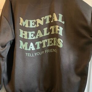 Fleece lined crew neck style sweater